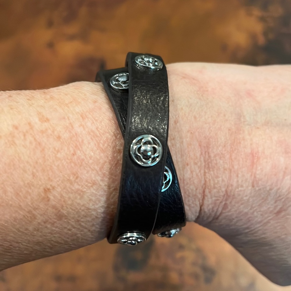 Stella and Dot Leather Wrap bracelet